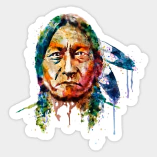 Sitting Bull watercolor painting Sticker